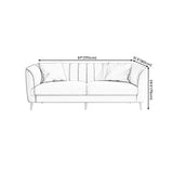 Stationary Living Room Flared Arm Standard Light-grey Modern Sofa