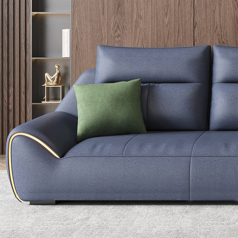 Coussins amovibles bleus carrés canapé et chaise