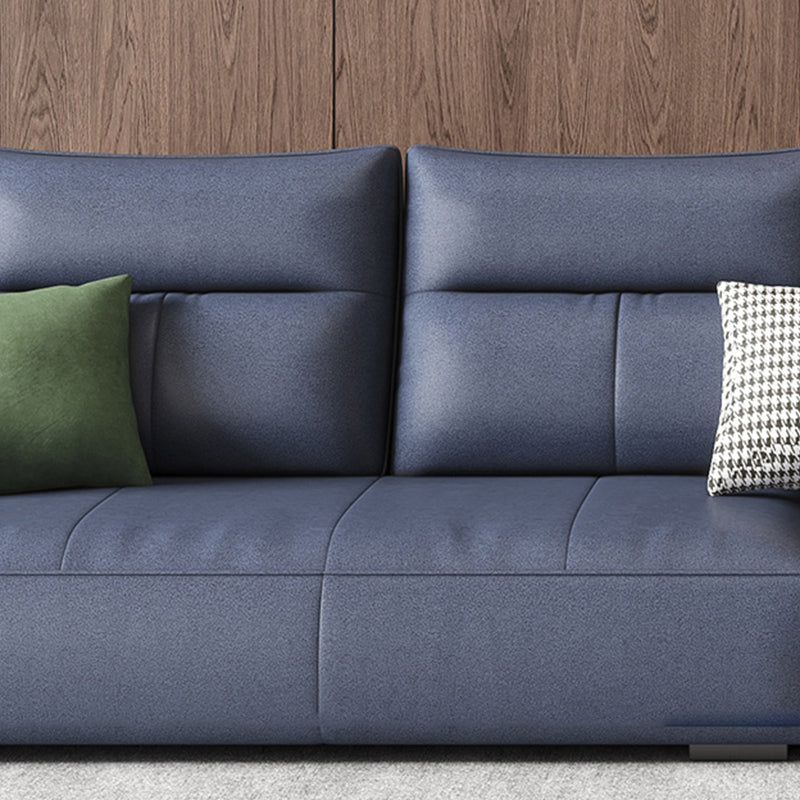 Coussins amovibles bleus carrés canapé et chaise