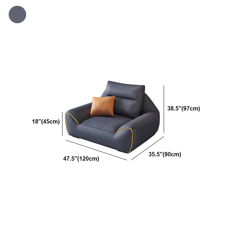 Coussins amovibles bleus carrés canapé et chaise