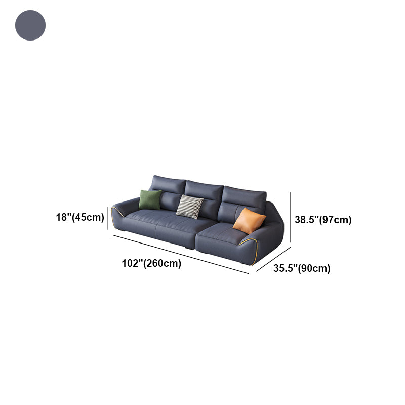 Coussins amovibles bleus carrés canapé et chaise