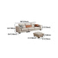 Contemporary Leather and Velvet Tufted Sectional Couch for Living Room