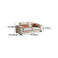 Contemporary Leather and Velvet Tufted Sectional Couch for Living Room