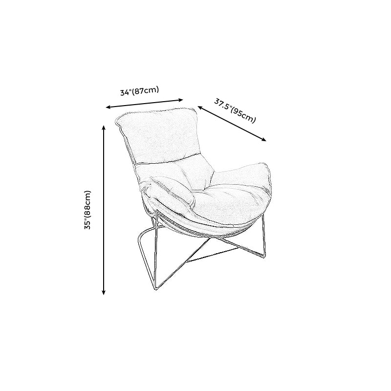 Chaise de salon sans bras en cuir en faux cuir 34,25 "L x 37,40" W x 34,64 "H CHAISE DE CHAISE CUSHION