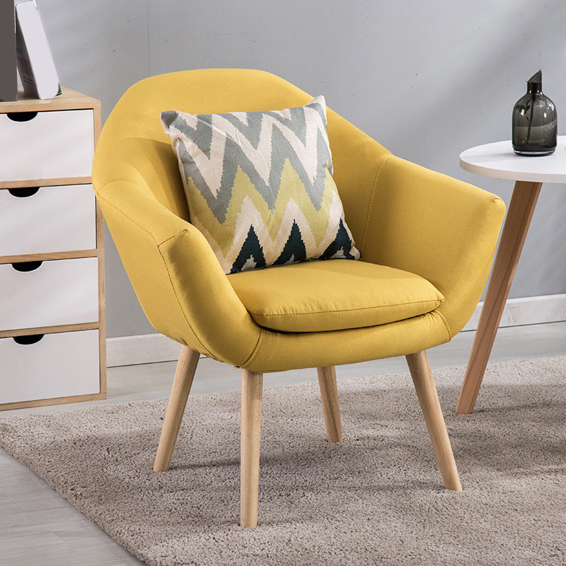 Linnen accent fauteuil 29.13 "l x 26.77" w x 21.25 "h Flaarm laaide armen wapenstoel