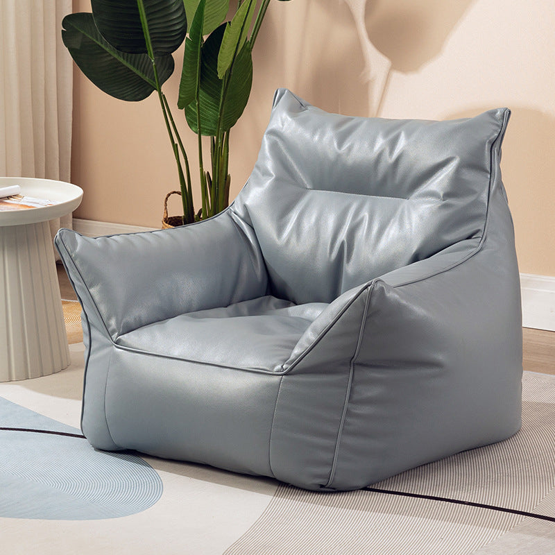 Bonded Leather Lounge Accent Chair with Flared Arms for Living Room Blue Without Ottoman Clearhalo 'Accent Chairs' 'accent_chairs' 'Chairs & Seating' 'furn' 'furn_accent_chairs' 'Furniture' 'Living Room Furniture' 5374107