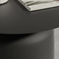 15.7 "/18.5"背の高い鉄の台座白 /黒い丸いコーヒーテーブル