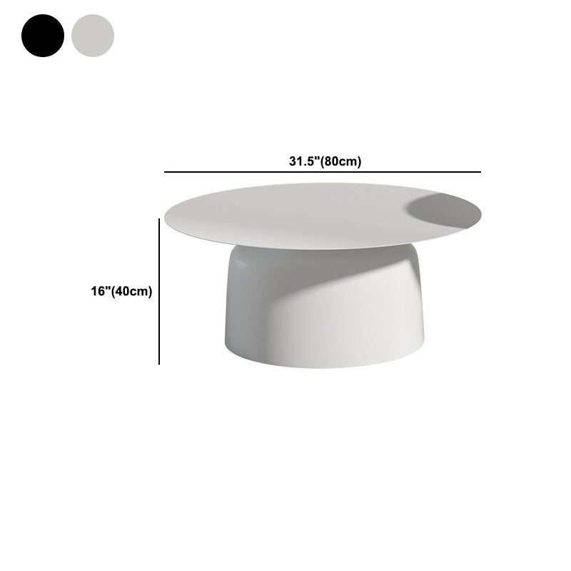 15.7 "/18.5"背の高い鉄の台座白 /黒い丸いコーヒーテーブル