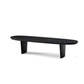 North European Oval Coffee Table Wood Cocktail Table in Black 59"L x 19"W x 16"H Clearhalo 'Coffee & Accent Tables' 'Coffee Tables' 'coffee_tables' 'furn' 'furn_coffee_tables' 'Furniture' 'Living Room Furniture' 5374175