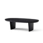 North European Oval Coffee Table Wood Cocktail Table in Black 51"L x 24"W x 16"H Clearhalo 'Coffee & Accent Tables' 'Coffee Tables' 'coffee_tables' 'furn' 'furn_coffee_tables' 'Furniture' 'Living Room Furniture' 5374178