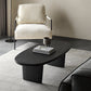 North European Oval Coffee Table Wood Cocktail Table in Black Clearhalo 'Coffee & Accent Tables' 'Coffee Tables' 'coffee_tables' 'furn' 'furn_coffee_tables' 'Furniture' 'Living Room Furniture' 5374179