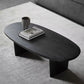 North European Oval Coffee Table Wood Cocktail Table in Black Clearhalo 'Coffee & Accent Tables' 'Coffee Tables' 'coffee_tables' 'furn' 'furn_coffee_tables' 'Furniture' 'Living Room Furniture' 5374180