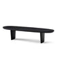 North European Oval Coffee Table Wood Cocktail Table in Black 47"L x 24"W x 16"H Clearhalo 'Coffee & Accent Tables' 'Coffee Tables' 'coffee_tables' 'furn' 'furn_coffee_tables' 'Furniture' 'Living Room Furniture' 5374181