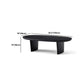 North European Oval Coffee Table Wood Cocktail Table in Black Clearhalo 'Coffee & Accent Tables' 'Coffee Tables' 'coffee_tables' 'furn' 'furn_coffee_tables' 'Furniture' 'Living Room Furniture' 5374189
