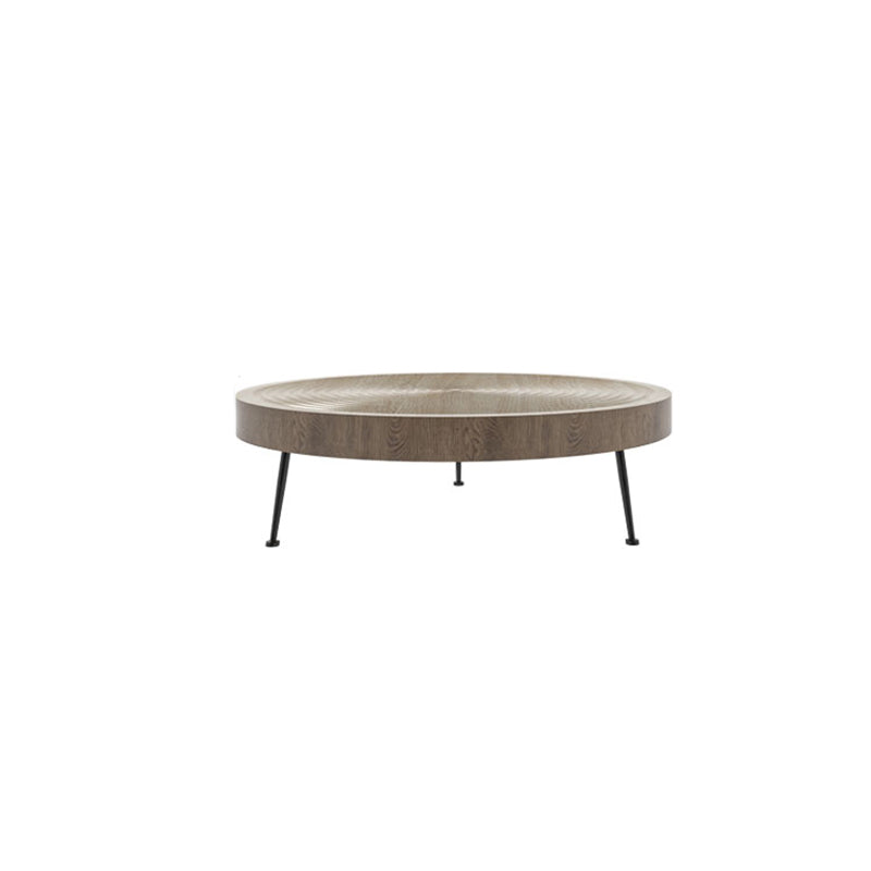 Round Wooden Coffee Table North European 3 Legs Coffee Table 35.5"L x 35.5"W x 14"H Clearhalo 'Coffee & Accent Tables' 'Coffee Tables' 'coffee_tables' 'furn' 'furn_coffee_tables' 'Furniture' 'Living Room Furniture' 5374297