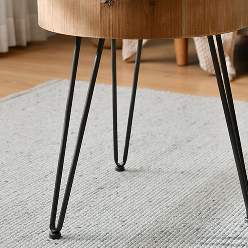 Round Wooden Coffee Table North European 3 Legs Coffee Table Clearhalo 'Coffee & Accent Tables' 'Coffee Tables' 'coffee_tables' 'furn' 'furn_coffee_tables' 'Furniture' 'Living Room Furniture' 5374301