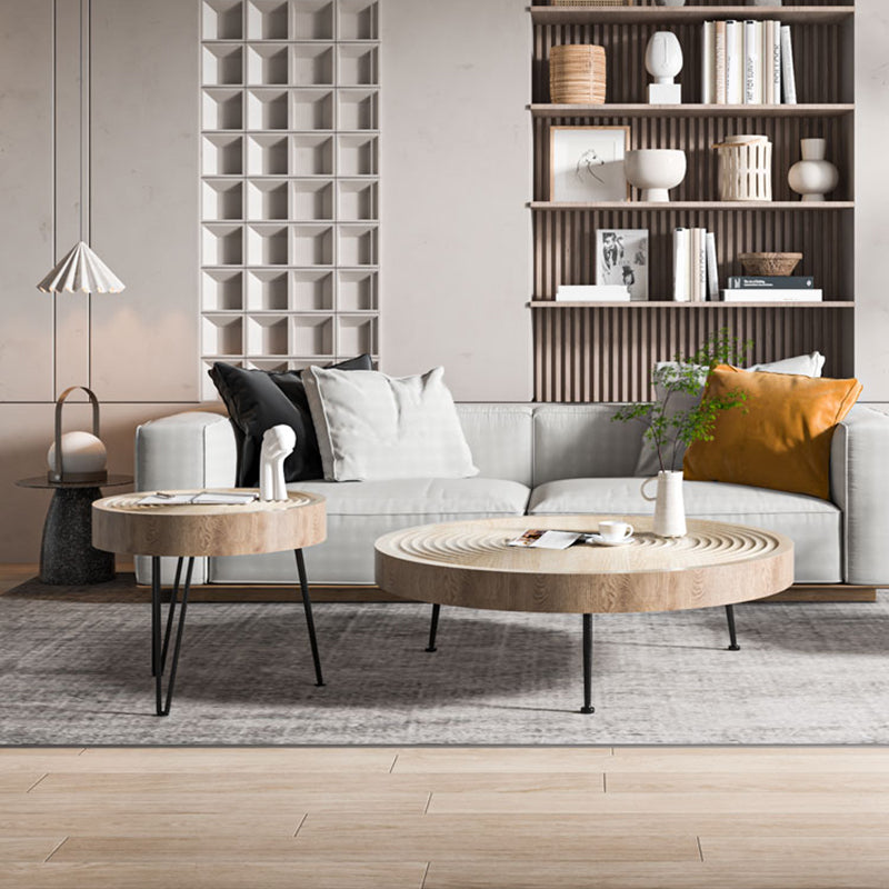 Round Wooden Coffee Table North European 3 Legs Coffee Table Clearhalo 'Coffee & Accent Tables' 'Coffee Tables' 'coffee_tables' 'furn' 'furn_coffee_tables' 'Furniture' 'Living Room Furniture' 5374303