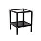 Modern Style Pine with Storage Rack Black/different/wood Color Square Side Table