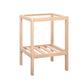 Modern Style Pine with Storage Rack Black/different/wood Color Square Side Table