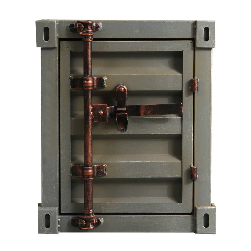 産業長方形のベッドサイドキャビネットメタルナイトテーブルストレージ付き