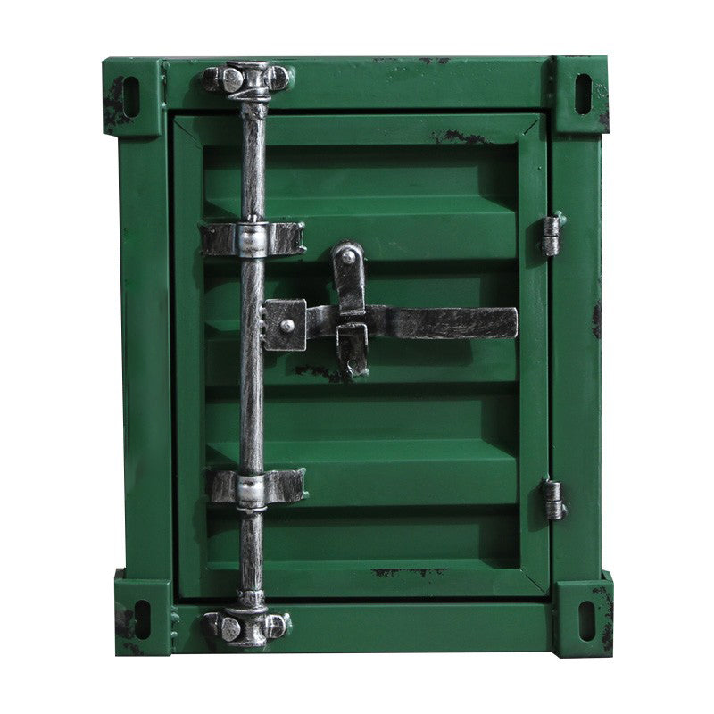 産業長方形のベッドサイドキャビネットメタルナイトテーブルストレージ付き