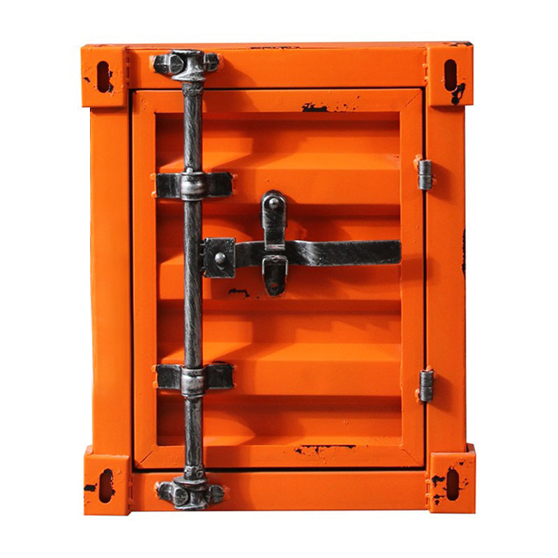 産業長方形のベッドサイドキャビネットメタルナイトテーブルストレージ付き