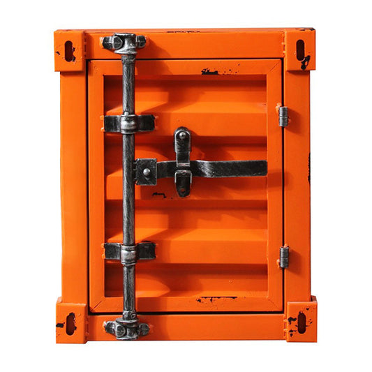 産業長方形のベッドサイドキャビネットメタルナイトテーブルストレージ付き