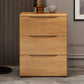 Comodino tradizionale in legno massiccio 23 "tavolino notturno con 3 cassetti