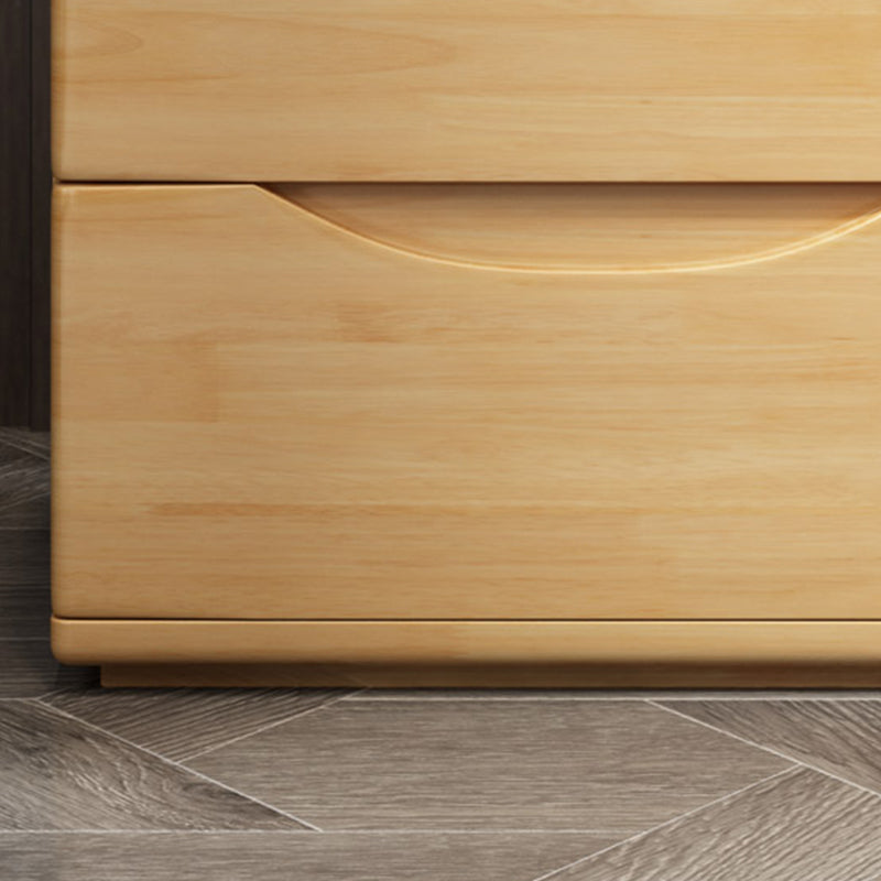 Comodino tradizionale in legno massiccio 23 "tavolino notturno con 3 cassetti