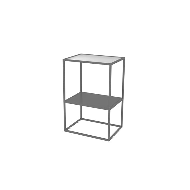 Table de nuit de nuit ouverte contemporaine avec étagères