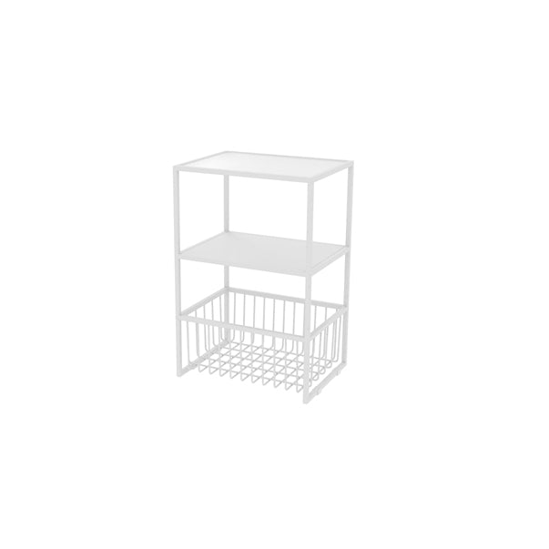 Table de nuit de nuit ouverte contemporaine avec étagères