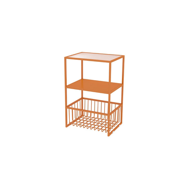 Table de nuit de nuit ouverte contemporaine avec étagères