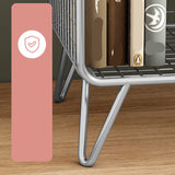 Metal Nightstand with Legs Glam Night Table with Shelves in Silver/Gold/Black Clearhalo 'Bedroom Furniture' 'furn' 'furn_night_stand' 'Furniture' 'night_stand' 'Nightstands' 5374720