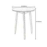 Round Wood Top End Table Tripod Sofa Side End Table in Natural/Brown Clearhalo 'Coffee & Accent Tables' 'End & Side Tables' 'end_side_tables' 'furn' 'furn_end_side_tables' 'Furniture' 'Living Room Furniture' 5374993