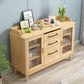 Rubber Wood Dining Server Contemporary Living Room Sideboard with Door Clearhalo 'buffet_sideboard' 'Buffets & Sideboards' 'furn' 'furn_buffet_sideboard' 'Furniture' 'Kitchen & Dining Furniture' 5379170