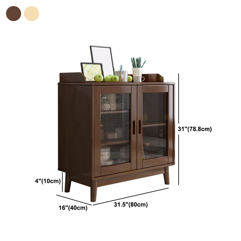 Rubber Wood Dining Server Contemporary Living Room Sideboard with Door Clearhalo 'buffet_sideboard' 'Buffets & Sideboards' 'furn' 'furn_buffet_sideboard' 'Furniture' 'Kitchen & Dining Furniture' 5379171