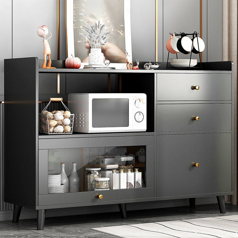 Modern Sideboard Wood Sideboard with Door and Drawers for Living Room Clearhalo 'buffet_sideboard' 'Buffets & Sideboards' 'furn' 'furn_buffet_sideboard' 'Furniture' 'Kitchen & Dining Furniture' 5379226