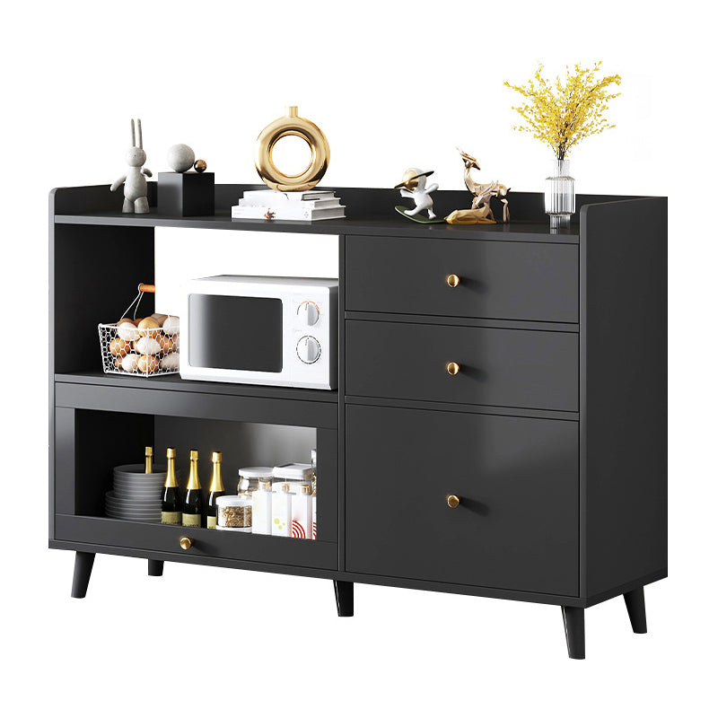 Modern Sideboard Wood Sideboard with Door and Drawers for Living Room Clearhalo 'buffet_sideboard' 'Buffets & Sideboards' 'furn' 'furn_buffet_sideboard' 'Furniture' 'Kitchen & Dining Furniture' 5379231