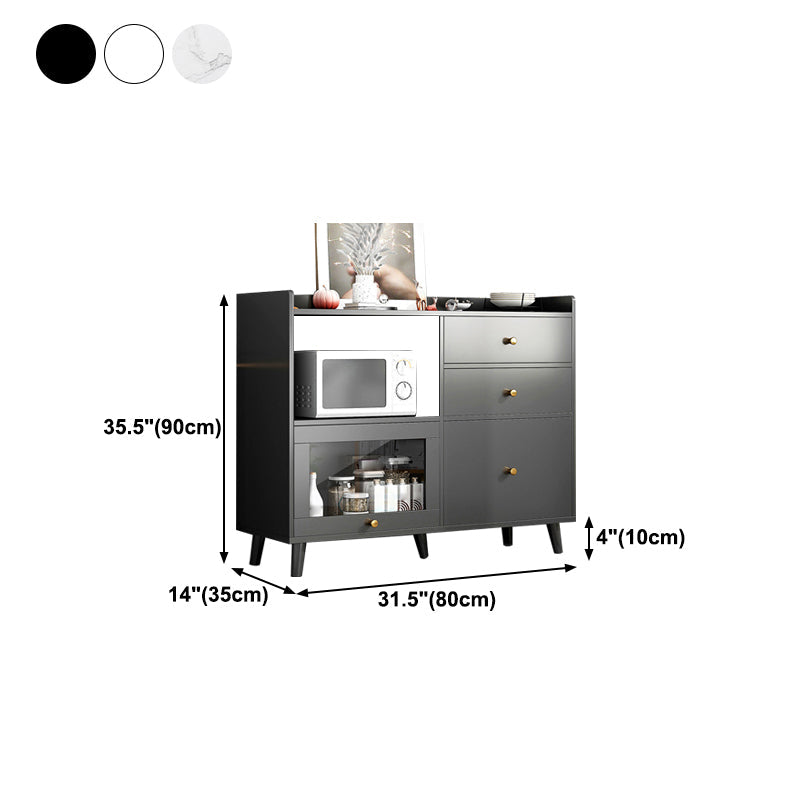 Modern Sideboard Wood Sideboard with Door and Drawers for Living Room Clearhalo 'buffet_sideboard' 'Buffets & Sideboards' 'furn' 'furn_buffet_sideboard' 'Furniture' 'Kitchen & Dining Furniture' 5379241