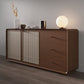 Simplicity Wood 28-inch Height Sideboard Rattan Doors Cupboard for Living Room Clearhalo 'buffet_sideboard' 'Buffets & Sideboards' 'furn' 'furn_buffet_sideboard' 'Furniture' 'Kitchen & Dining Furniture' 5379247