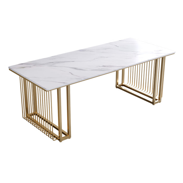 Scrivania per ufficio in stile industriale rettangolo di scrittura di marmo artificiale