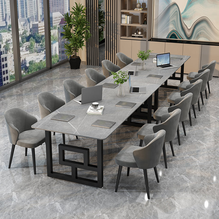 Escritorio de oficina de estilo industrial Rectangle de piedra sinterizada para la oficina