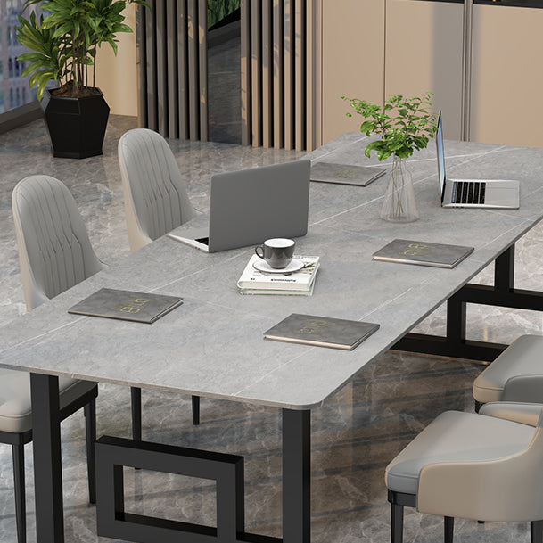 Escritorio de oficina de estilo industrial Rectangle de piedra sinterizada para la oficina