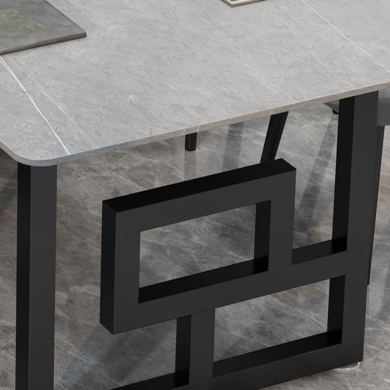 Escritorio de oficina de estilo industrial Rectangle de piedra sinterizada para la oficina