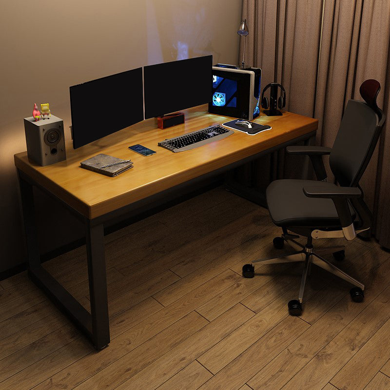 Solid Wood Writing Desk Contemporary Rectangular Office Desk Clearhalo 'furn' 'furn_office_desk' 'Furniture' 'Office Desks' 'Office Furniture' 'office_desk' 5379464