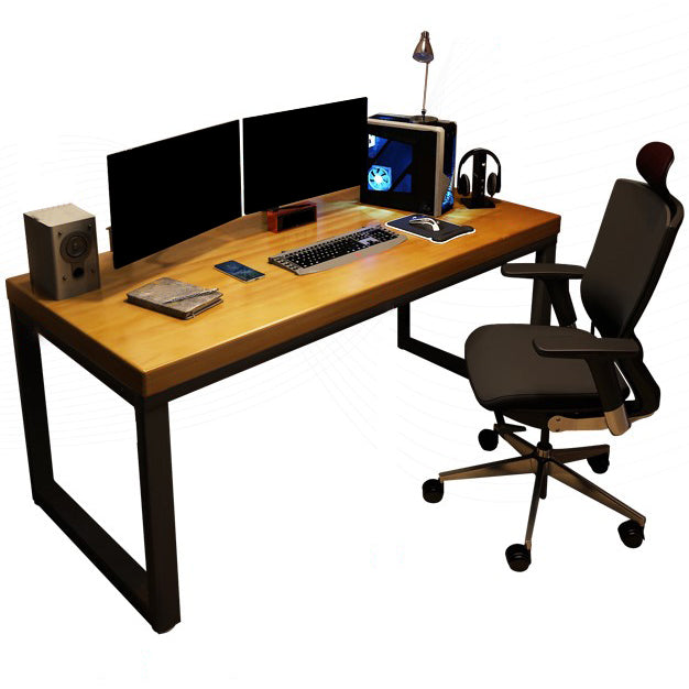 Solid Wood Writing Desk Contemporary Rectangular Office Desk Clearhalo 'furn' 'furn_office_desk' 'Furniture' 'Office Desks' 'Office Furniture' 'office_desk' 5379474