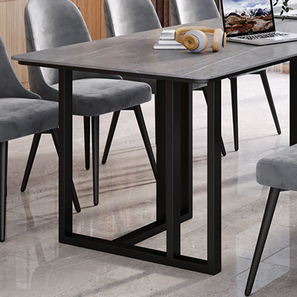 Escritorio de estilo industrial escritorio rectángulo de piedra sinterizado para oficina