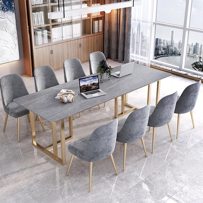 Escritorio de estilo industrial escritorio rectángulo de piedra sinterizado para oficina