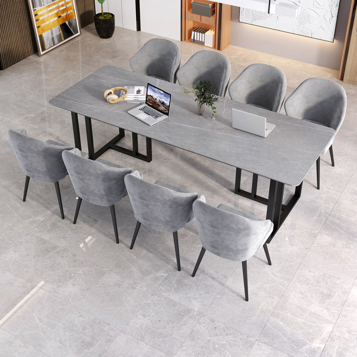 Escritorio de estilo industrial escritorio rectángulo de piedra sinterizado para oficina