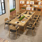 Mesa de reuniones de rectángulo de madera sólida de la oficina en casa escritura de escritura moderna
